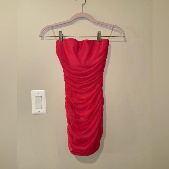 NWT Small fashion nova pink mesh mini dress - Picture 2 of 4